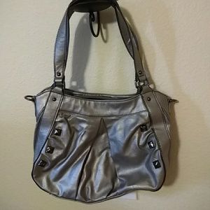 Silver handbag purse
